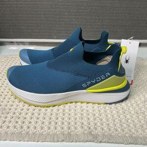 Spyder Tanaga Sneakers Men's Lagoon Blue Slip-On Sneakers Yellow Accent Size 8M
